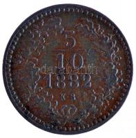 1882KB 5/10kr Cu T:1-,2 
Hungary 1882KB 5/10 Kreuzer Cu C:AU,XF 
Adamo M3.1