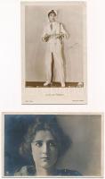 4 db RÉGI motívum képeslap: színész, hölgy, gyerek / 4 pre-1945 motive postcards: actor, lady, child