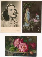 7 db RÉGI motívum képeslap: színész, uralkodó, üdvözlő / 7 pre-1945 motive postcards: actor, royalty, greeting