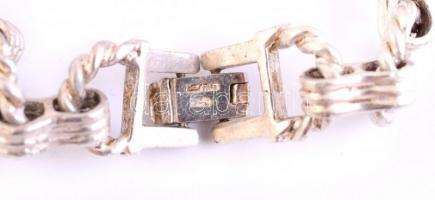 Ezüst(Ag) óra, jelzett, működik, kopásnyomokkal, h: 18,5 cm, d: 2,5 cm, bruttó: 33,01 g