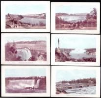 cca 1890 NIagara vízesés 12 db litho kép / Niagara falls 12 litho images 15x9 cm
