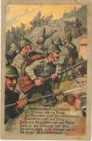 1915 Soldatenmut siegt überall... / WWI German military art postcard (EB)
