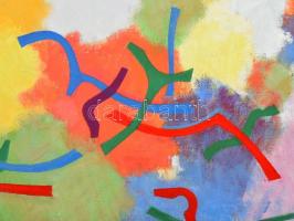 Kántor Lajos (1922-2013): Tavi emlék, 1995. Olaj, vászon, jelzett. Hátoldalán autográf felirattal. F...