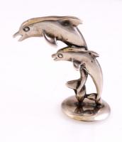 Ezüst(Ag) delfinpár, jelzett, m: 4,5 cm, nettó: 9,23 g