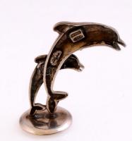 Ezüst(Ag) delfinpár, jelzett, m: 4,5 cm, nettó: 9,23 g