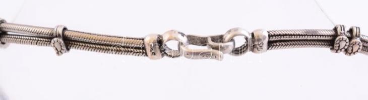 Ezüst(Ag) nyakék, jelzett, h: 40 cm, nettó: 81,9 g