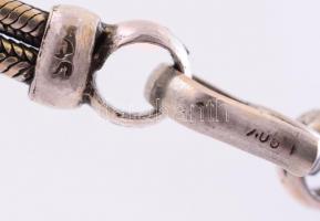 Ezüst(Ag) nyakék, jelzett, h: 40 cm, nettó: 81,9 g