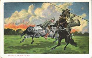1916 Patrouillengefecht / WWI German military art postcard (EK)