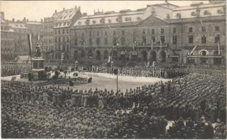 1915 Feldgottesdienst auf dem Kleberplatz. Kaisersgeburtstag 27. 1. 1915. / WWI German military, field worship (EK)