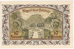Ausztria / Salzburg 1920. 10K papír szükségpénz T:I- Austria / Salzburg 1920. 10 Corona necessity note C:AU