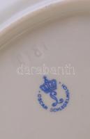 Oscar Schlegelmilch tálka, kézzel festett, kopásokkal, jelzett, 19x13 cm