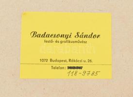 Badacsonyi Sándor (1949-2016): Egy csavargó emlékei, 1985. Ecsetrajz, pasztell, papír, jelzett. A há...