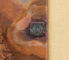 Madarassy István (1948):: Madarak (12 hónap), 1994. Vörösréz hegesztett lemez, textillel bevont faro...