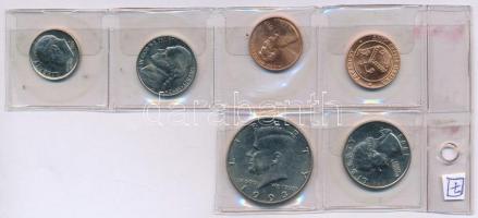 Amerikai Egyesült Államok 1993P 1c-1/2$ (5xklf) forgalmi sor "United States Mint - Philadelphia...