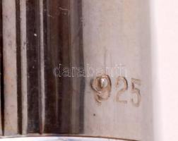 Ezüst(Ag) töltőtoll, jelzett, eredeti tokjában, h: 14 cm, bruttó: 25,22 g