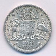 Ausztrália 1958. 1Fl Ag "II. Erzsébet" T:2 
Australia 1958. 1 Florin Ag "Elisabeth I...