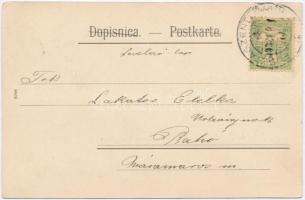 1903 Pivka, St. Petra na Krasu, San Pietro del Carso, St. Peter in Krain; general view, lumber yard....