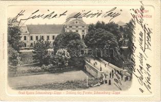 1903 Verőce, Virovitica; Grad Kneza Schaumburg-Lippe / Schloss des Fürsten Schaumburg-Lippe / Herceg Schaumburg-Lippe kastélya. Reitter Testvérek kiadása / castle