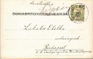 1903 Petrozsény, Petrosani; határhíd Magyarország és Románia között a Szurdok-szorosban, sorompó, ha...