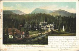 1904 Dobsina, Dobschau; Dobsinai jégbarlang, Barlang szálloda. Feitzinger Ede 1903/13. 474. Autochrom / Bei der Dobschauer Eishöhle / ice cave, hotel (EB)