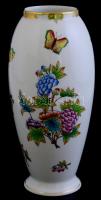 Herendi Viktória mintás porcelán váza. Kézzel festett, jelzett, hibátlan. m: 23 cm