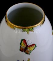Herendi Viktória mintás porcelán váza. Kézzel festett, jelzett, hibátlan. m: 23 cm