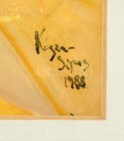 Kósza Sipos László (1943-1989): Színes élmény, 1988. Akvarell, ceruza, papír. Jelzett. Hátoldalán fe...