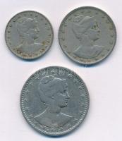 Brazília 1901. 100R Cu-Ni + 200R Cu-Ni + 400R Cu-Ni T:2,2- ph.
Brasil 1901. 100 Reis Cu-Ni + 200 Re...