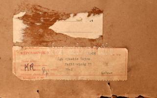 Ágh Ajkelin Lajos (1907-1995): Sziklavirág II, 1978. Vegyes technika, papír, jelzett. Hátoldalán Kép...