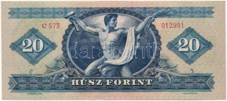 1949. 20Ft "C 573 012991", nyomdai papírráncokkal T:I apró sarokkopások
Adamo F10