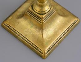 Bieder réz gyertyatartó pár, horpadásokkal, m: 17 cm