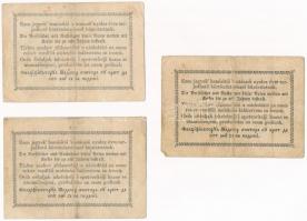 1849. 15kr (2x) + 30kr "Kossuth bankó" T:III,III- Adamo G102,G103