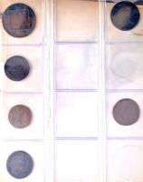 ~1760-1944. 131-db-os vegyes magyar fémpénz gyűjtemény (krajcárok, fillérek, pengők) műbőr borítású ...