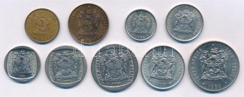 Dél-Afrika 1971-1994. 1c - 5R (9xklf) T:1-,2
South Africa 1971-1994. 1 Cent - 5 Rand (9xdiff) C:AU,...
