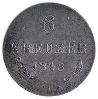 Ausztria 1848A 6kr Ag T:3 Austria 1848A 6 Kreuzer Ag C:F Krause KM#2199