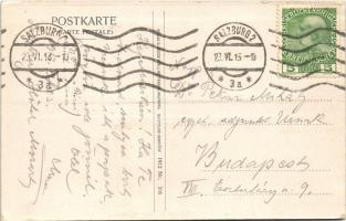 1913 Salzburg, Stiftskeller St. Peter zu Salzburg / restaurant, inn, interior with guests and waiter...