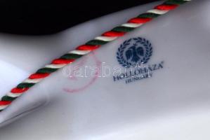 Hollóházi porcelán kulacs, magyaros mintával. Barackpálinka. Matricás, jelzett, hibátlan. 22 cm