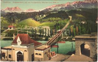 1910 Innsbruck (Tirol), Drahtseilbahn auf die Hungerburg (Mariabrunn), Hungerburgbahn / funicular railway (EK)
