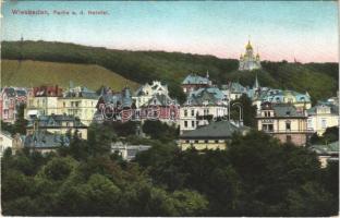 1910 Wiesbaden, Partie a. d. Nerotal / general view, villas (EK)