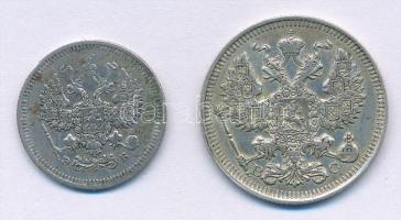 Orosz Birodalom 1908. 10k Ag + 1914. 20k Ag T:2,2- Russian Empire 1908. 10 Kopeks Ag + 1914. 20k Ag ...