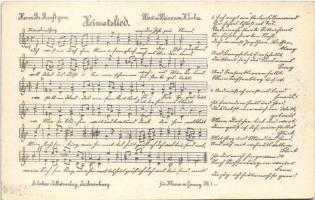 Frankenberg, Schloß Sachsenburg / castle. "Heimatslied" music sheet on the backside (EK)