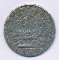Német Államok / Brandenburg-Bayreuth 1766ES 20kr Ag "Frigyes Krisztián" T:3
German States...