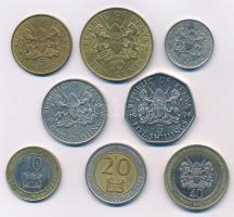 Kenya 1970-2003. 5c - 40Sh (8xklf) T:1-,2 Kenya 1970-2003. 5 Cents - 40 Shilling (8xdiff) C:AU,XF