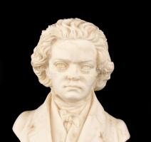 Mozart, Chopin, Beethoven büsztök, 3 db alabástrom, jelzettek (A. Giannelli), m:12 cm
