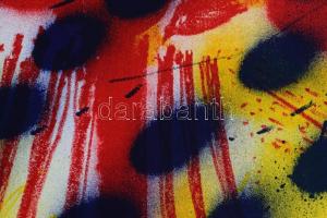 Swierkiewicz Róbert (1942-2019): Transzmisszió, 1990. Litográfia, papír. Jelzett. Számozott: 71/85. ...