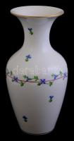 Herendi blue garland (PBG) mintás váza. Kézzel festett, jelzett, hibátlan. 25,5 cm
