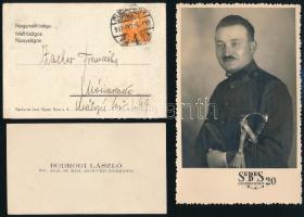 cca 1916-1940 Katonai fotók, névjegy, meghívók, 7 db, 9×13 cm