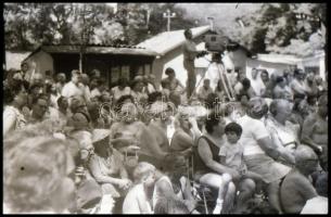 cca 1960-1970 Göd, úttörőtábor, 17 db negatív kocka