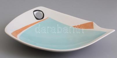 Drasche porcelán tálka, kézzel festett, jelzett, hibátlan, 18x14 cm