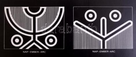 Bak Imre (1939-): Nap-ember-arc (1977). Szitanyomat, papír, jelzés nélkül. 34,5x29 cm. Lap alján kis...